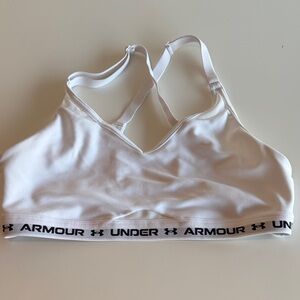 Under Armour White Strappy Sports Bra